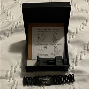 “Always be with you” Black Bracelet with Adjustment Tool